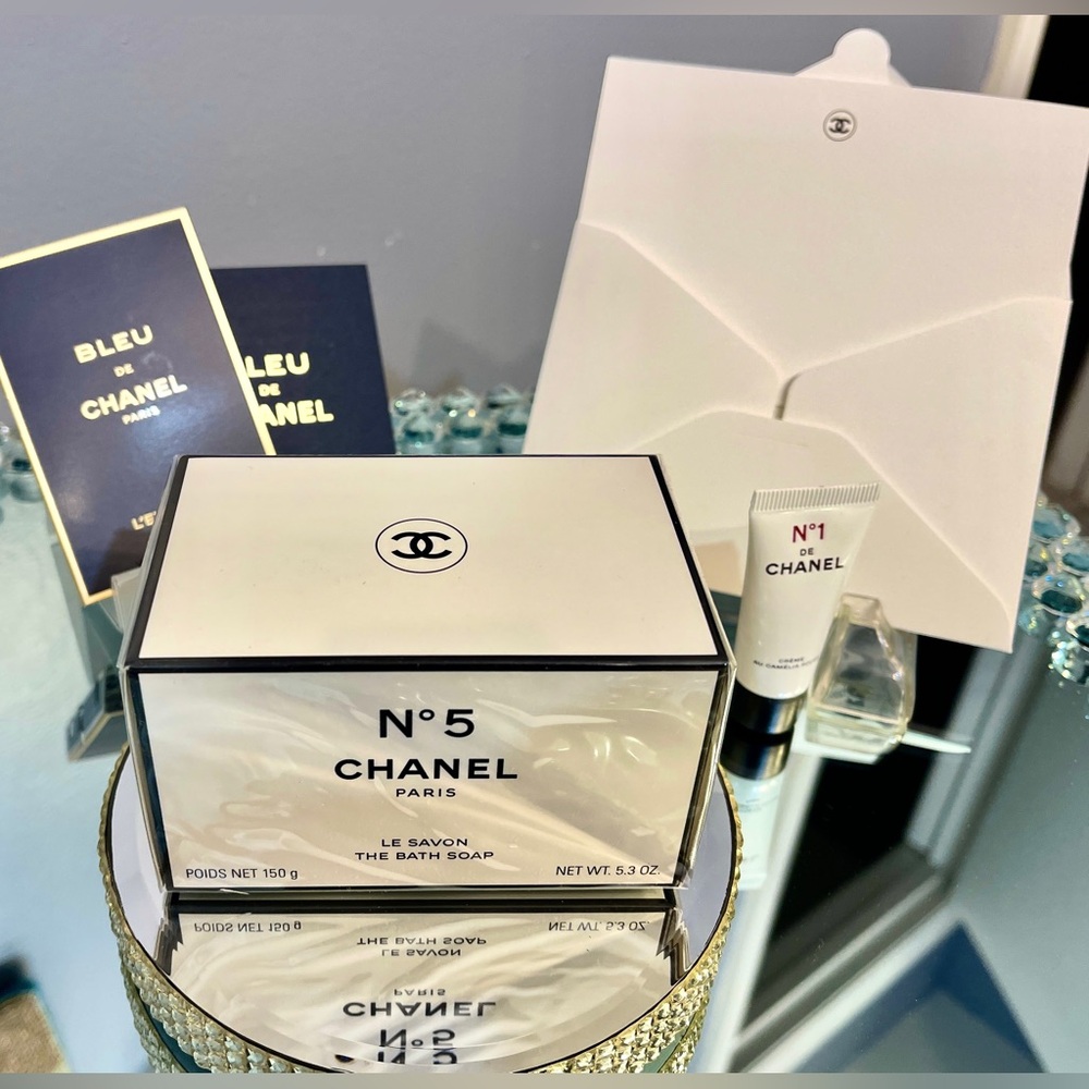CHANEL No. 5 Bath Soap NIB Full Size & Sample Set